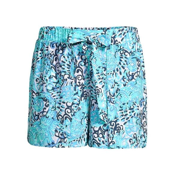Lilly Pulitzer Mylee Tie-Front Printed Shorts Blue Size 4 - Picture 3 of 6